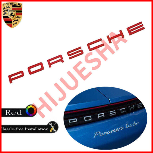 Matte Red P-O-R-S-C-H-E Letters Rear Badge Emblem Look Deck lid 958-559-687-02