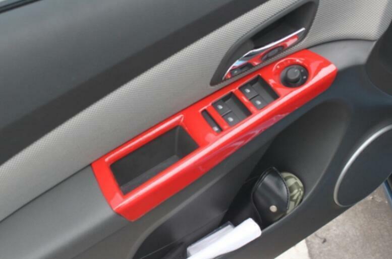 for Chevy for Cruze Mt 2010-2015 2016 Red Car Interior Decor Full Set Cover Trim 17X