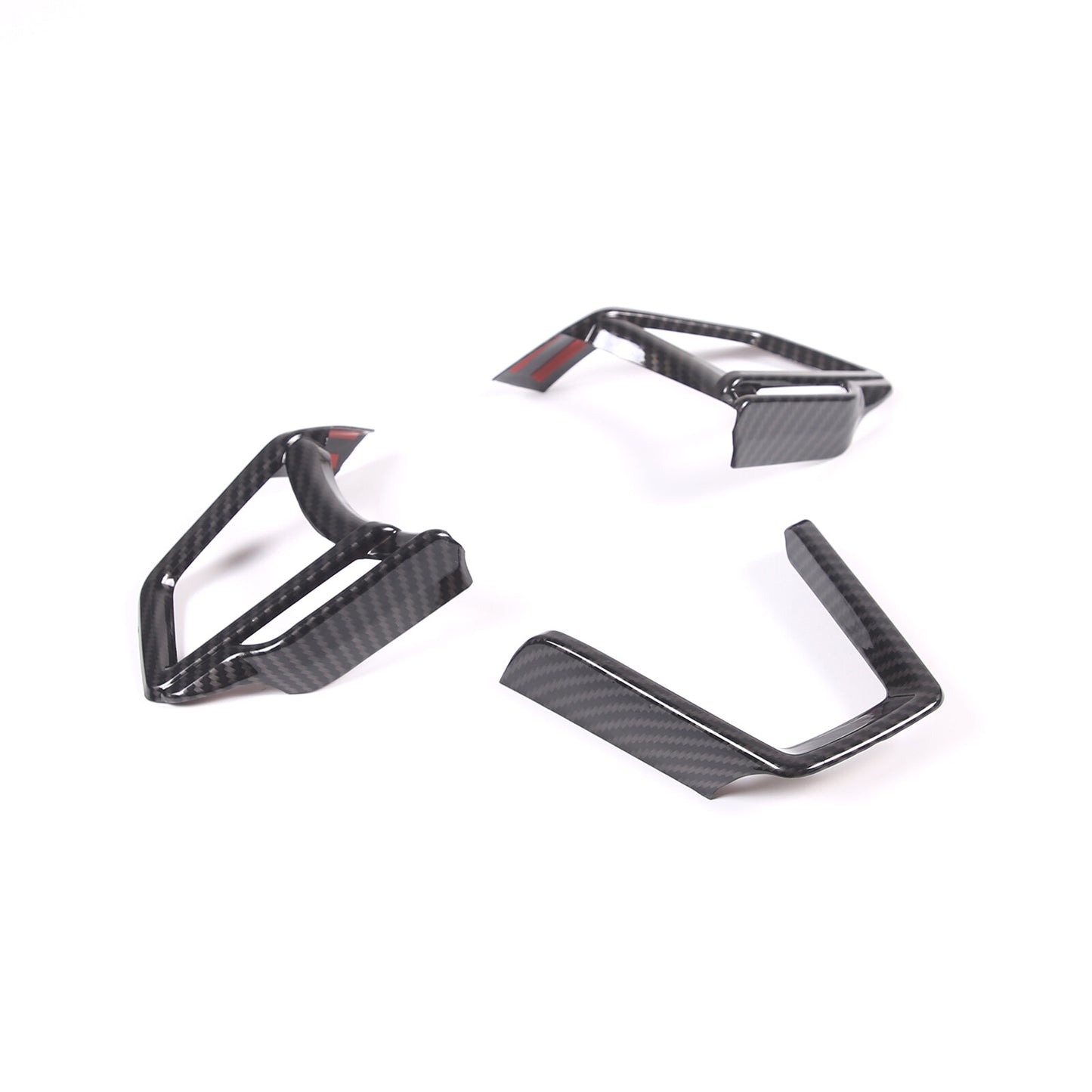 2 Gloss black center console air conditioning ventilation cover decoration suitable for tundra 2014-2021- v