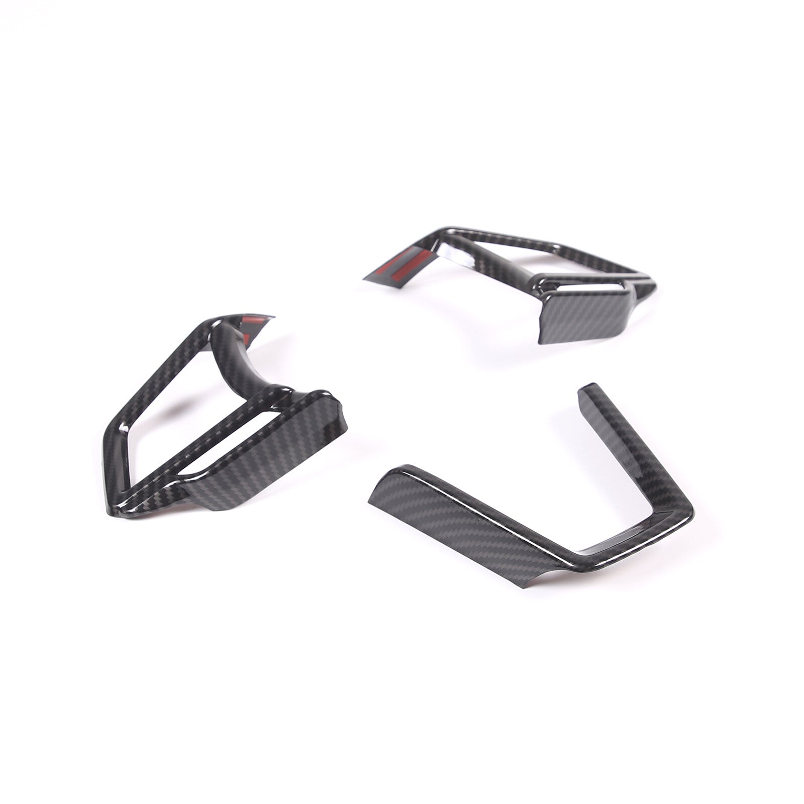 2 Gloss black center console air conditioning ventilation cover decoration suitable for tundra 2014-2021- v