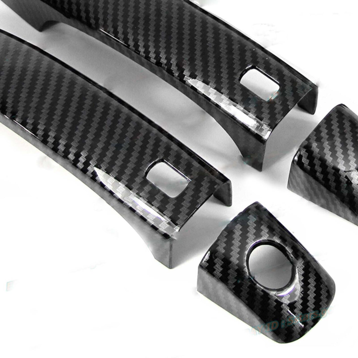 For 2009-2016 for Audi for A4 Sedan Carbon Fiber Side for Smart Lock Door Handle Covers Trim