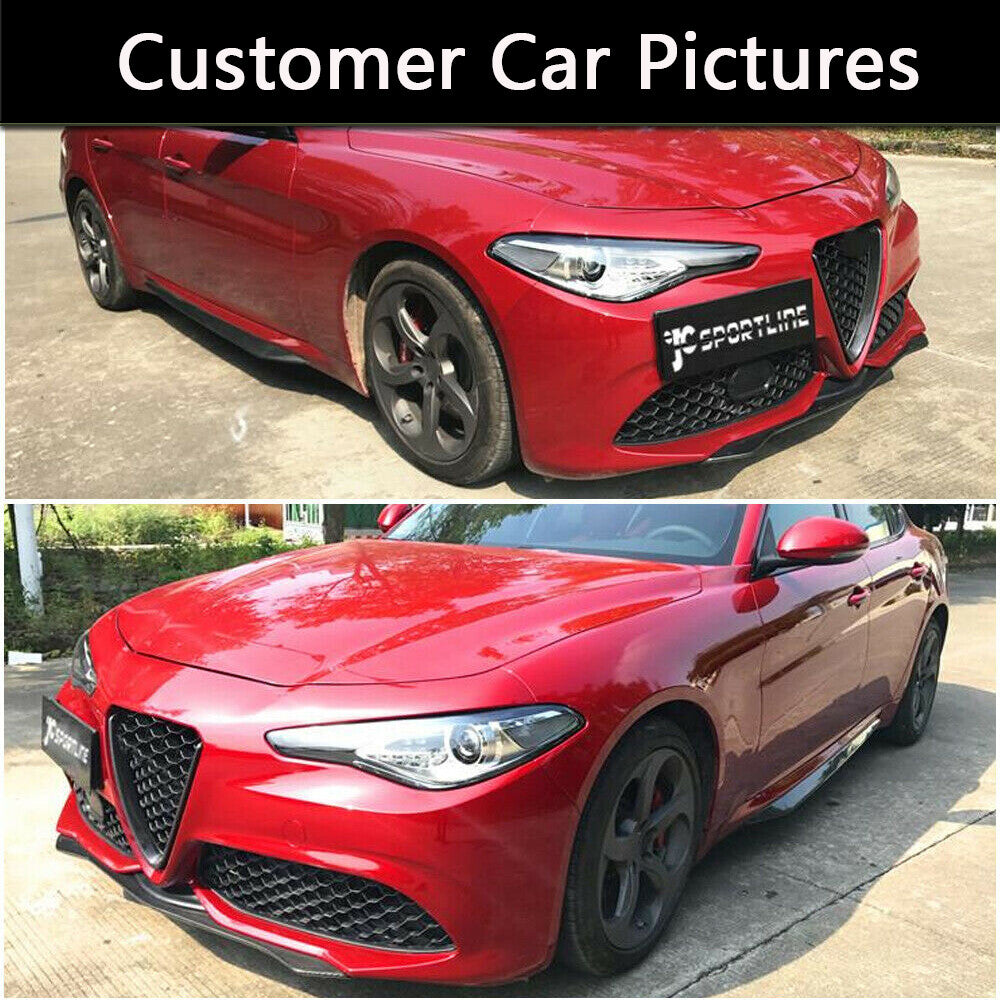 for Alfa Romeo Giulia Sport 2017-2020 Carbon Fiber Front Bumper Lip Chin Spoiler