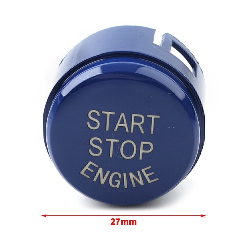 for BMW F10 F15 F16 F22 Blue Engine Start Stop Switch Button Cover Without OFF