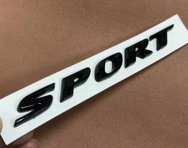 1x for Civic Gloss Black Sport Rear Trunk Letter Badge Emblem Nameplate Replace