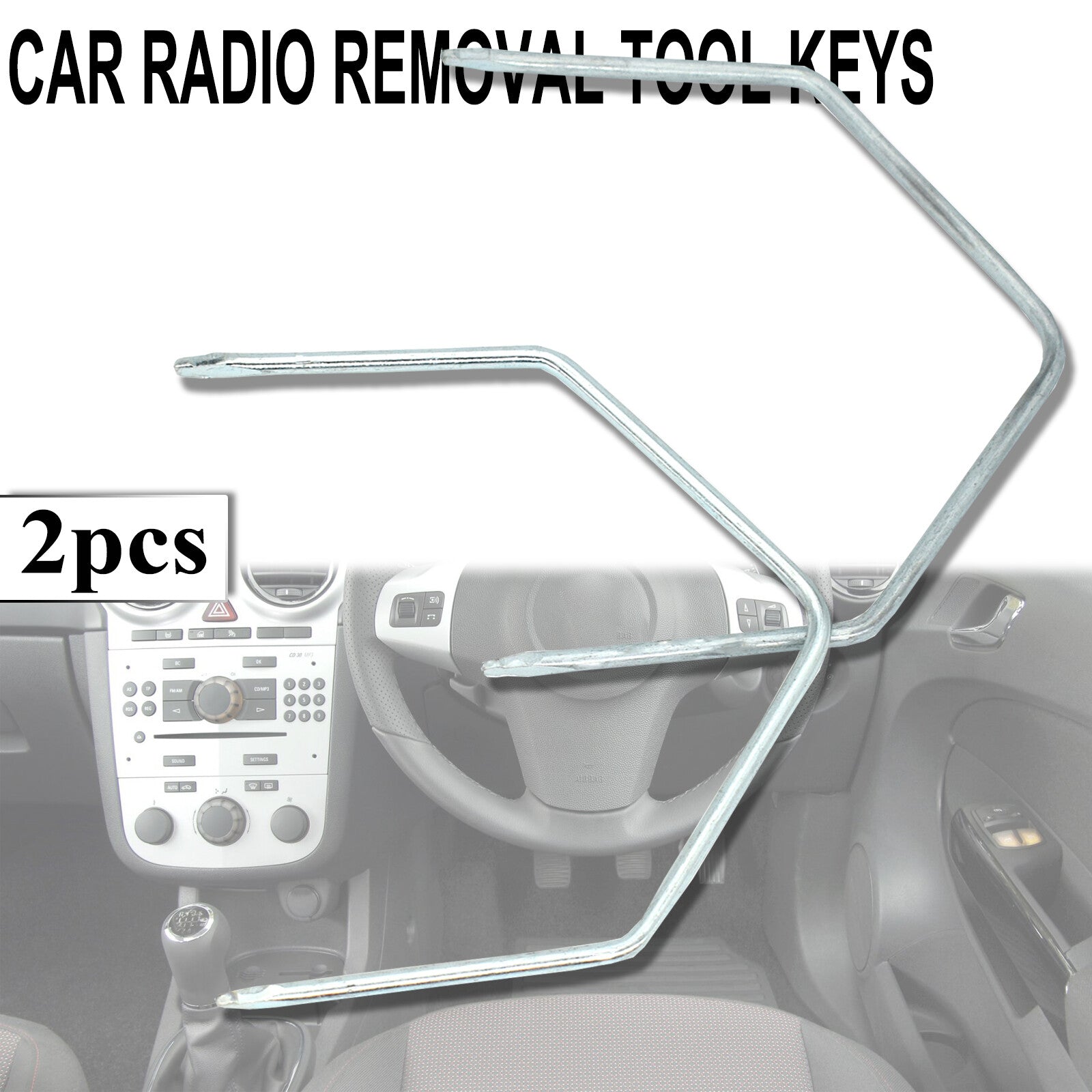 2 x for Holden Captiva Astra Tigra Vectra Stereo Radio Removal Key Release Tool
