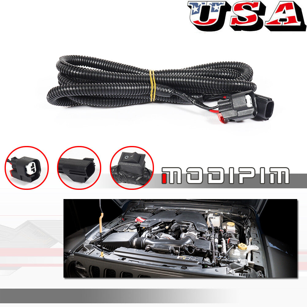 5ft Male/Female End Hood Underlight Wiring Harness for RAM for Dodge for for CHRysler for Jeep - v