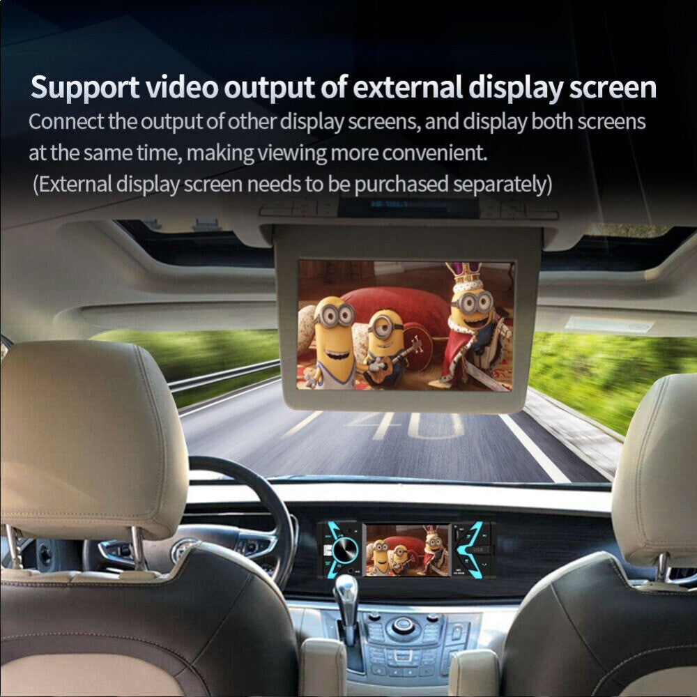 Single DIN Car Radio Stereo Bluetooth MP5 Player FM/USB/TF/AUX Rear Camera. n