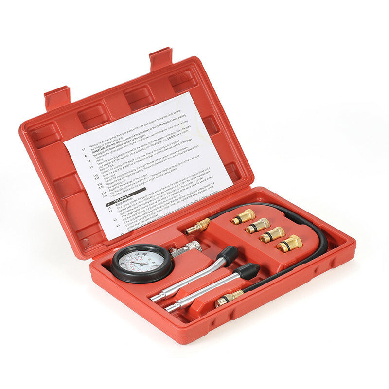 Car Petrol Gas Engine Cylinder Pressure Gauge Gasoline Compression Tester Tool