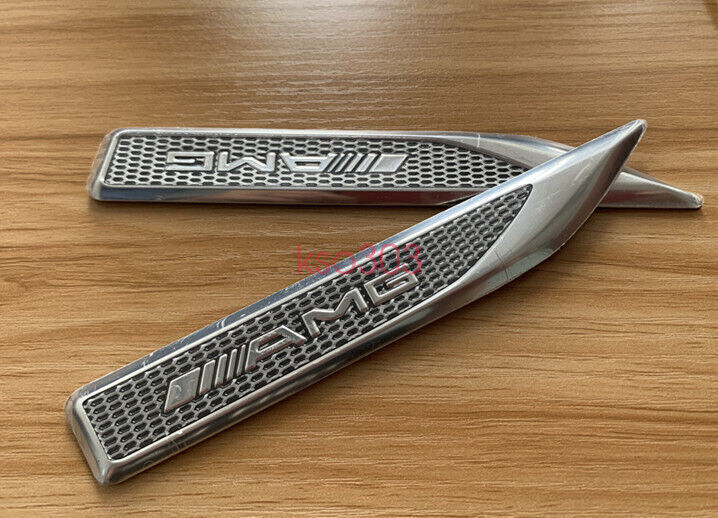 2pcs Auto AMG Car Metal Knife Badge Emblem Decal Sticker for Mercedes-Benz
