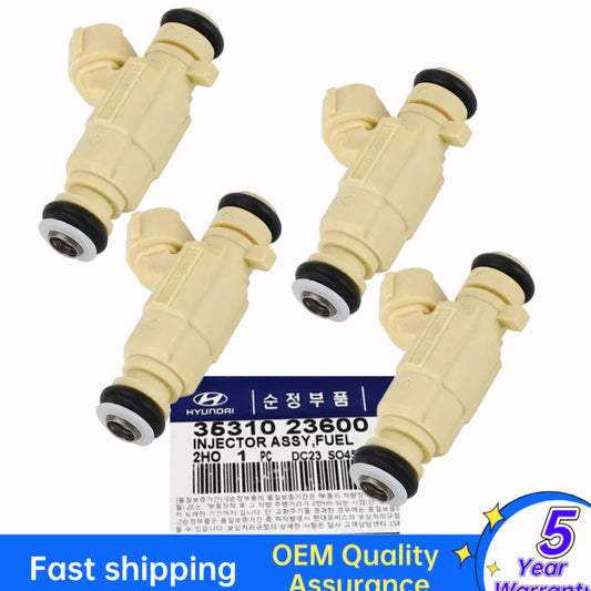 4 Fuel Injectors for 02-10 for Hyundai for Elantra Tiburon for Tucson 3531023600 - Equipment Manufacturer