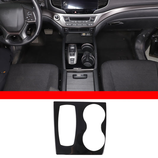 Sleek black console gear shift cover trim for Honda Ridgeline Pilot 16-22- n