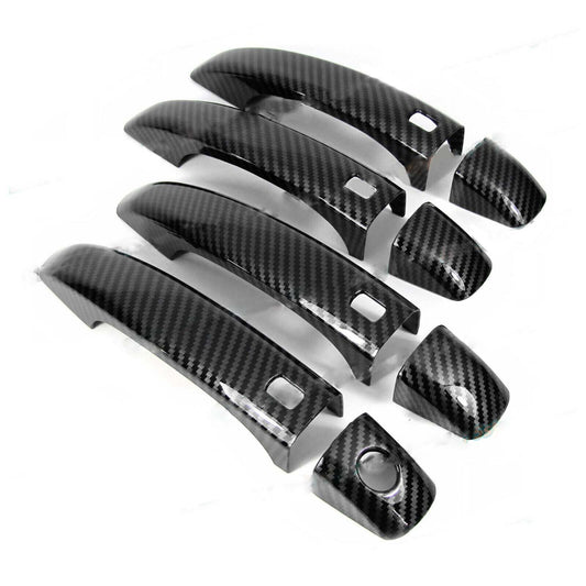 For 2009-2016 for Audi for A4 Sedan Carbon Fiber Side for Smart Lock Door Handle Covers Trim