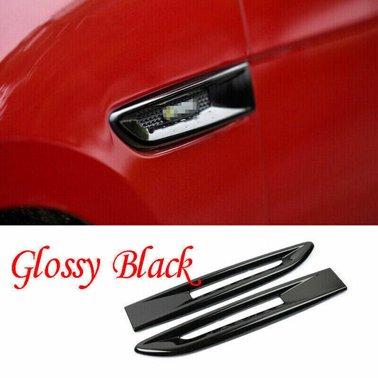 2016-2021 for Jaguar F-PACE Side Fender Trim Vents Grill Cover Trim Glossy Black