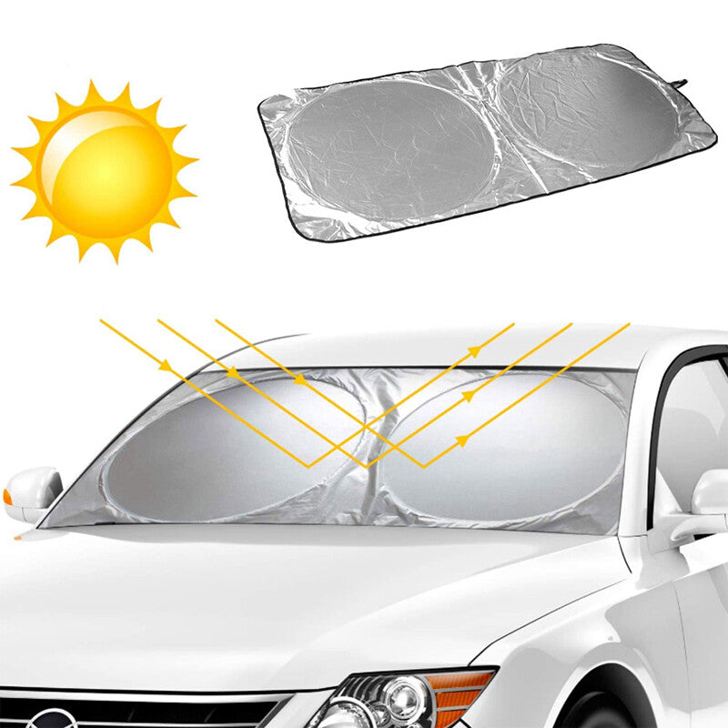 150¡Á70cm Large Foldable Car Sun Shade Front Window Visor Cover Sun Blocker Part v