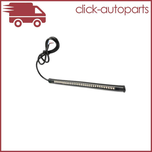 Lamp 48 LED Flexible Motorcycle Brake Turn Signal Light Strip License Plate Tail