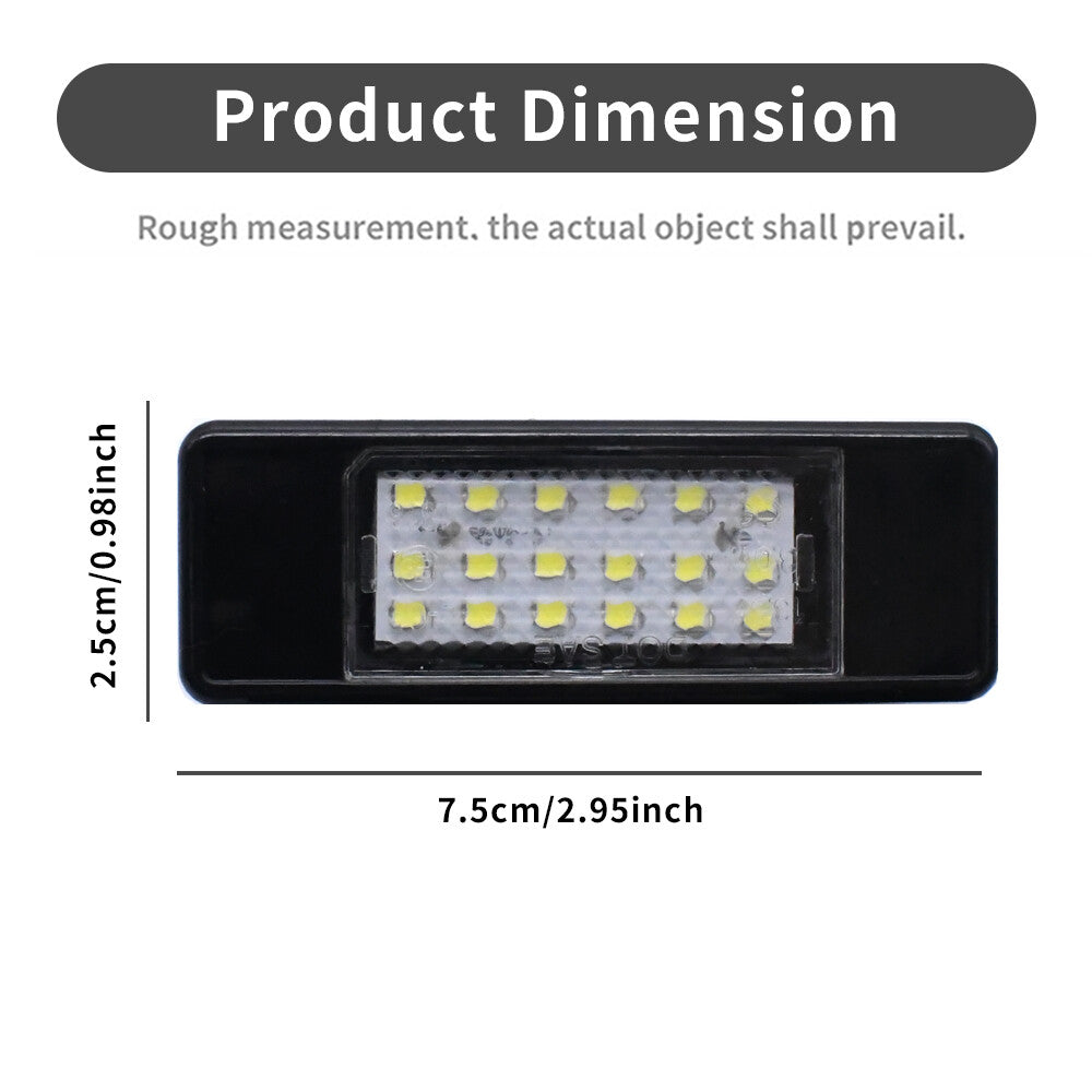 2Pcs LED License Number Plate Light Lamp for Peugeot 106 207 307 3008 for Citroen c8 Q