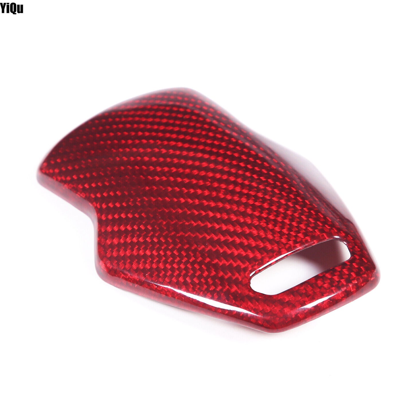 Red carbon fiber gear shifter cover trim accessory for Corvette C8 2020-23