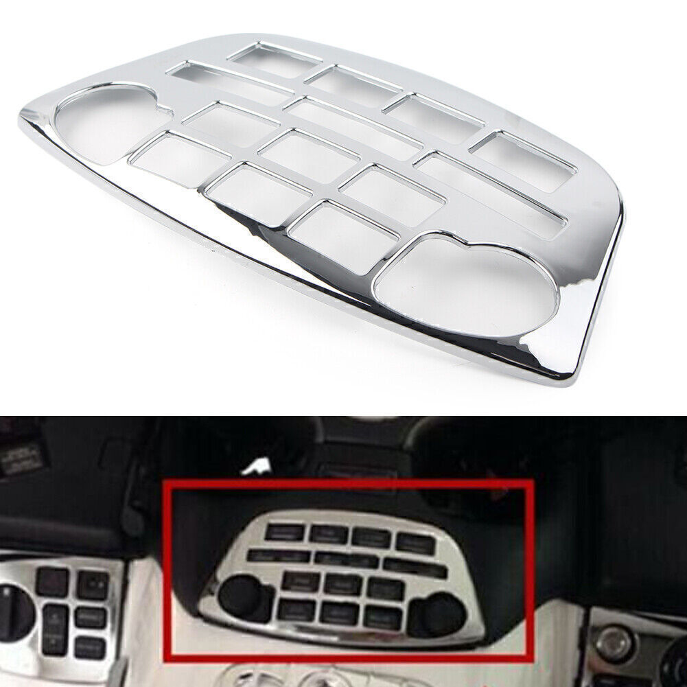 for Honda Goldwing GL1800 2001-2011 Chrome Radio Accent Panel Decoration Trim Q