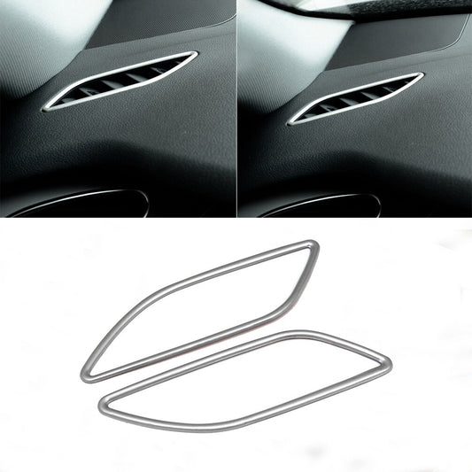 Silver Car Dashboard A/C Air Vent Outlet Panel Cover Trim for Audi A4 A5 09-16