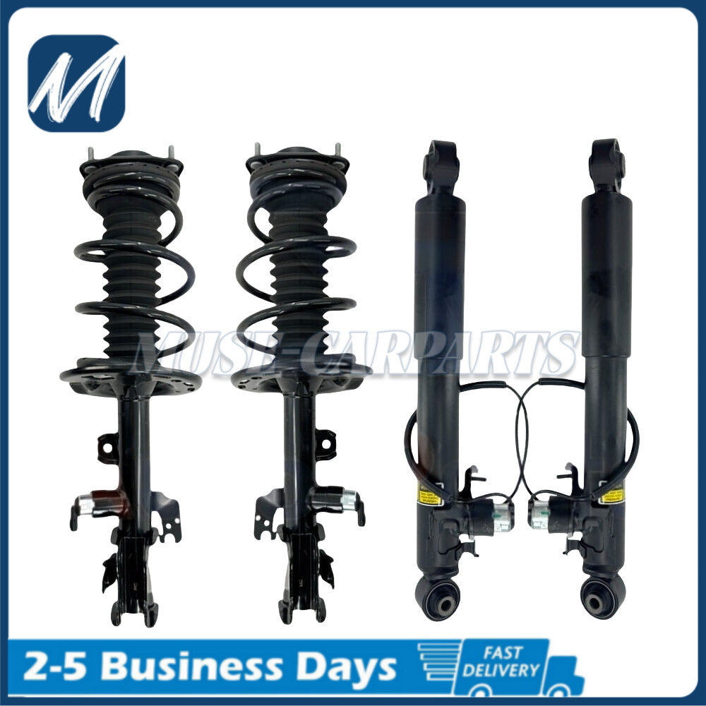 Two rear L&R shock absorber struts with gas-electric technology suitable for Lincoln MKX 2016-2018.