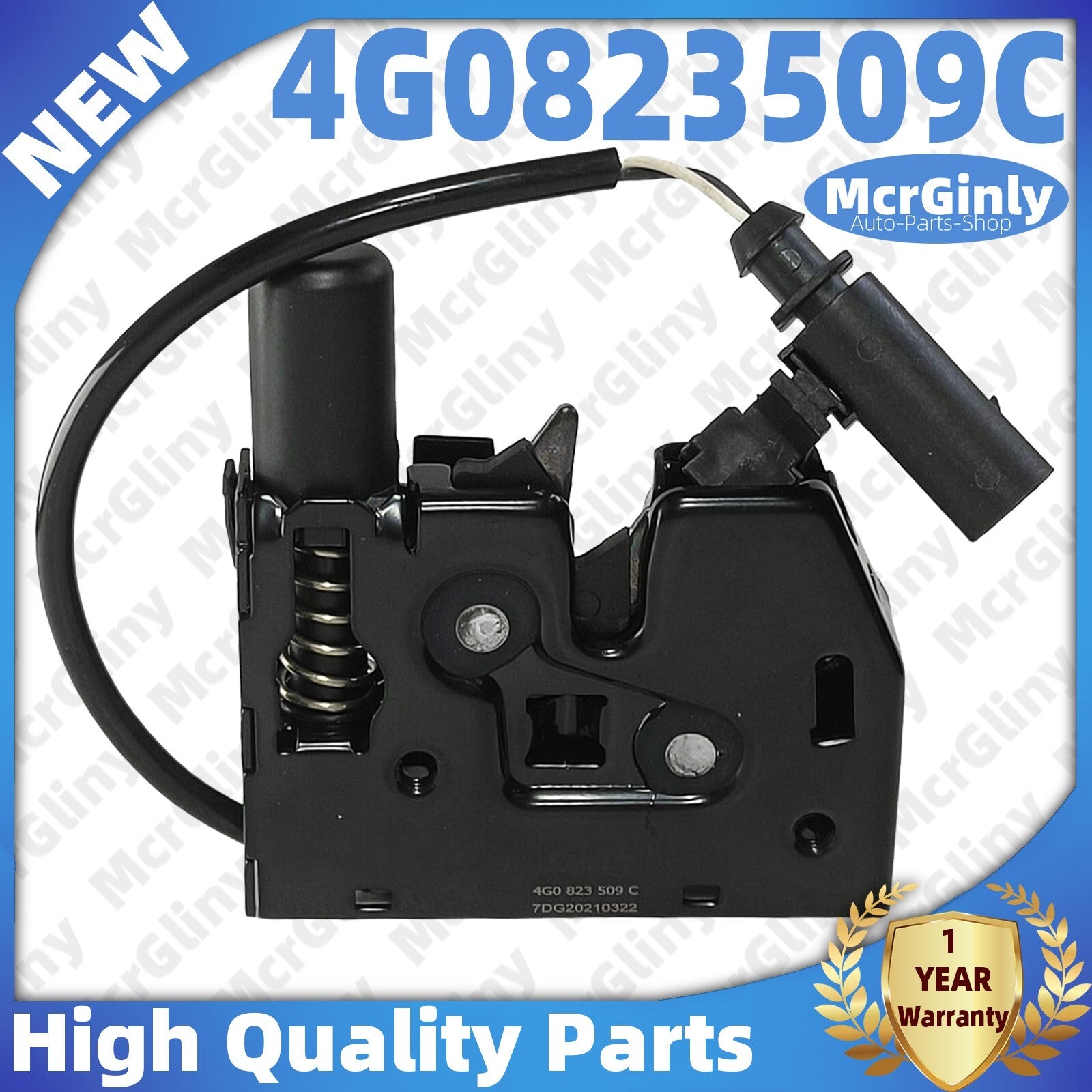 Under-hood latch with sensor for Audi A6 Quattro A7 RS6 4G0823509C- n