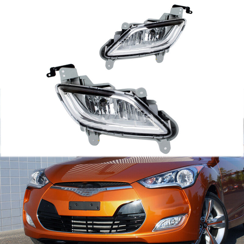 Pair Fog lamp front bumper fog light headlight for Hyundai for Veloster 2011-2017