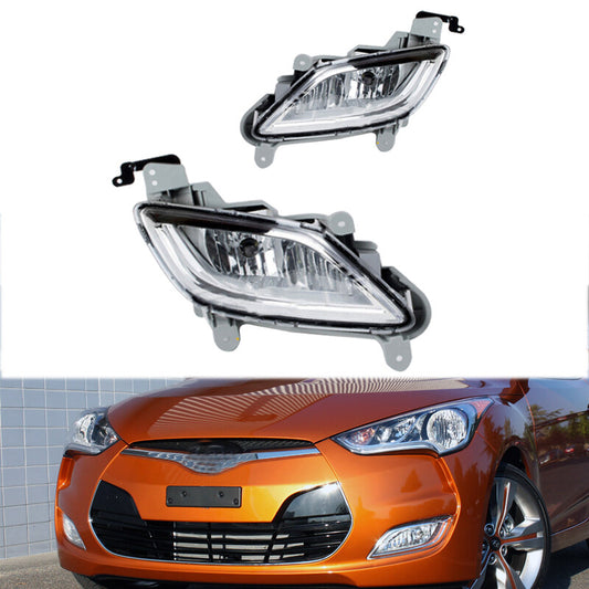 Pair Fog lamp front bumper fog light headlight for Hyundai for Veloster 2011-2017