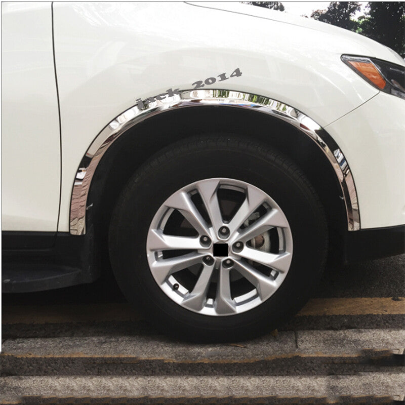 4pcs Steel Fender Flare Kit Wheel Arch Cover Trim For 2014-2016 Rogue X-trail