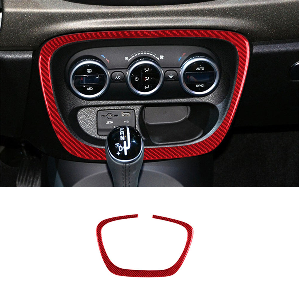 4x Red Carbon Fiber Automatic Transmission Panel Trim for Honda CRV CR-V 2012-16 v