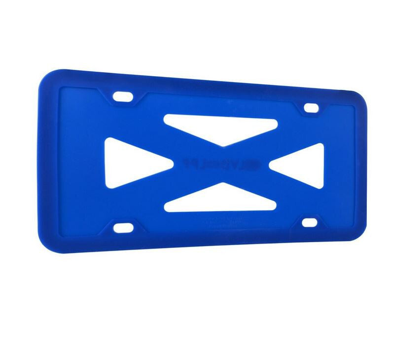 Blue silicone car license plate frame cover cap for trunk suitable for Nissan