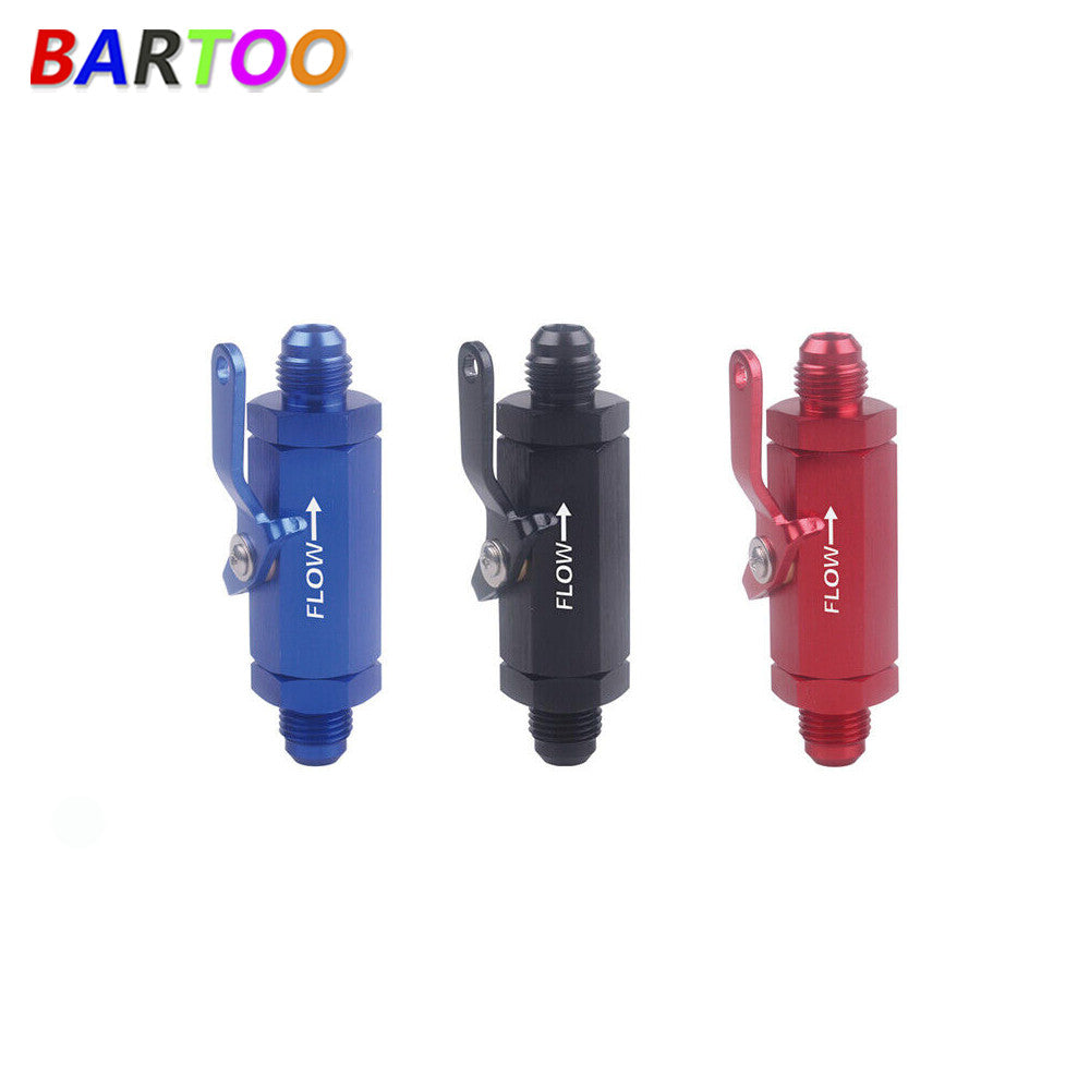 AN6 6AN 1PCS Aluminium Fuel Shut Off Valve With Cable Lever Fuel Tap Q