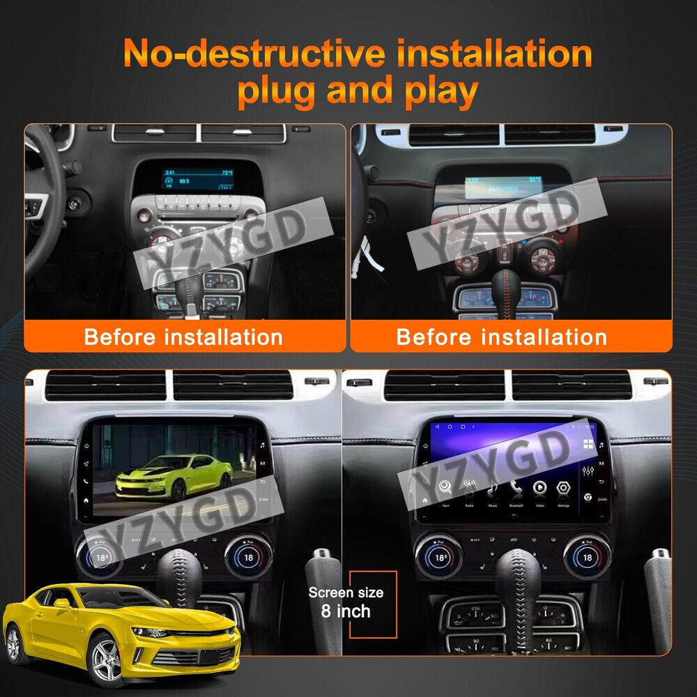 8for Chevrolet Camaro 2010-2015 Android Carplay Car Stereo Radio Screen 64GB
