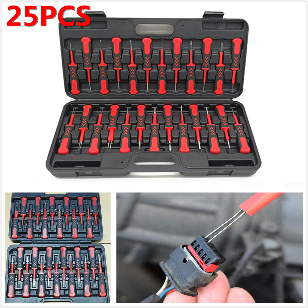 25x Automotive and Motorcycle Crimped Terminal Cable Connector Pin Puller Removal Tool - n