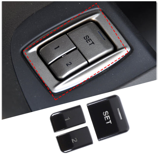 Sticker for Jaguar XJL 2010-2019 Black Alloy for Seat Memory System Switch Button - n