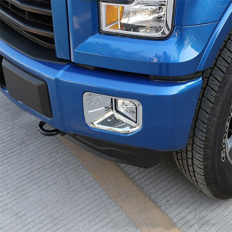 for ford  F150 F-150 2015-2020 Car Front bumper Fog Light Lamp Chrome Cover Trims