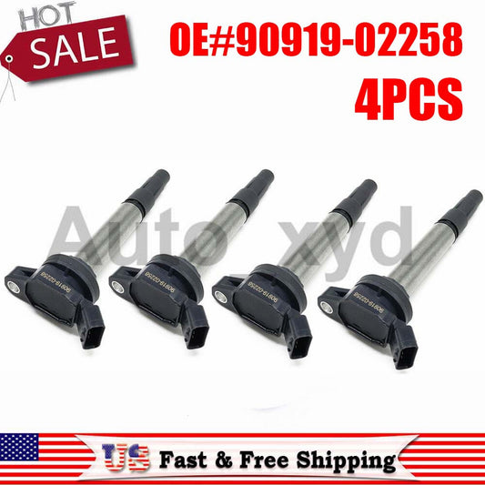 4x New Ignition Coil for Toyota for Corolla Prius Matrix Prius xD CT200h 90919-02258 Q
