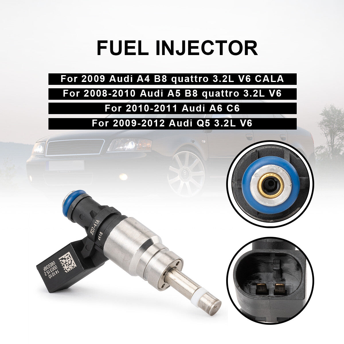 6-pack fuel injectors 06E906036F for Audi A4 A5 A6 Quattro Q5 S4 S6 S8 06H906036P