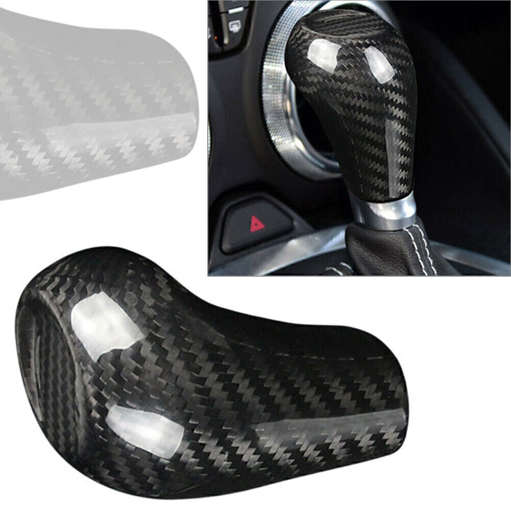 Carbon Fiber Gear Shift Knob Cover Trim Decor for Chevrolet Camaro 2016-2020 17