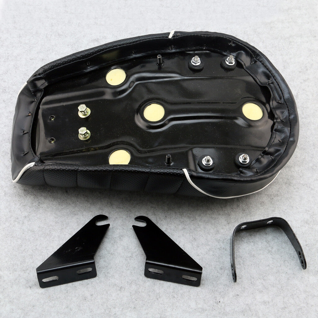 Black with white border Leather for Seat for Honda Monkey Bike for Mini Trail 50cc Bike