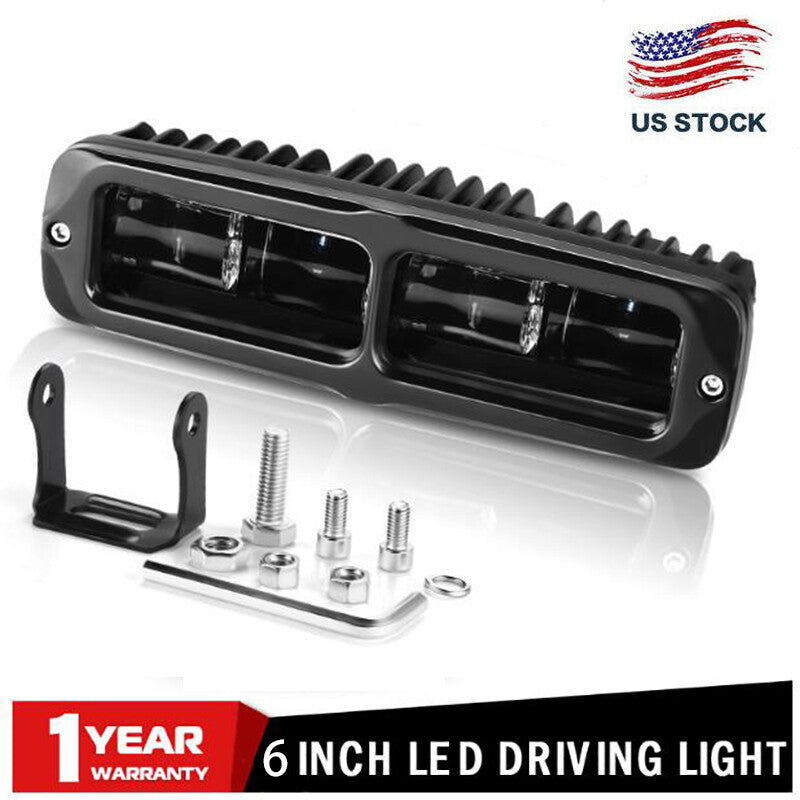 6inch White LED Work Driving Light Bar Spot Pods Fog Lamp Offroad SUV ATV Truck