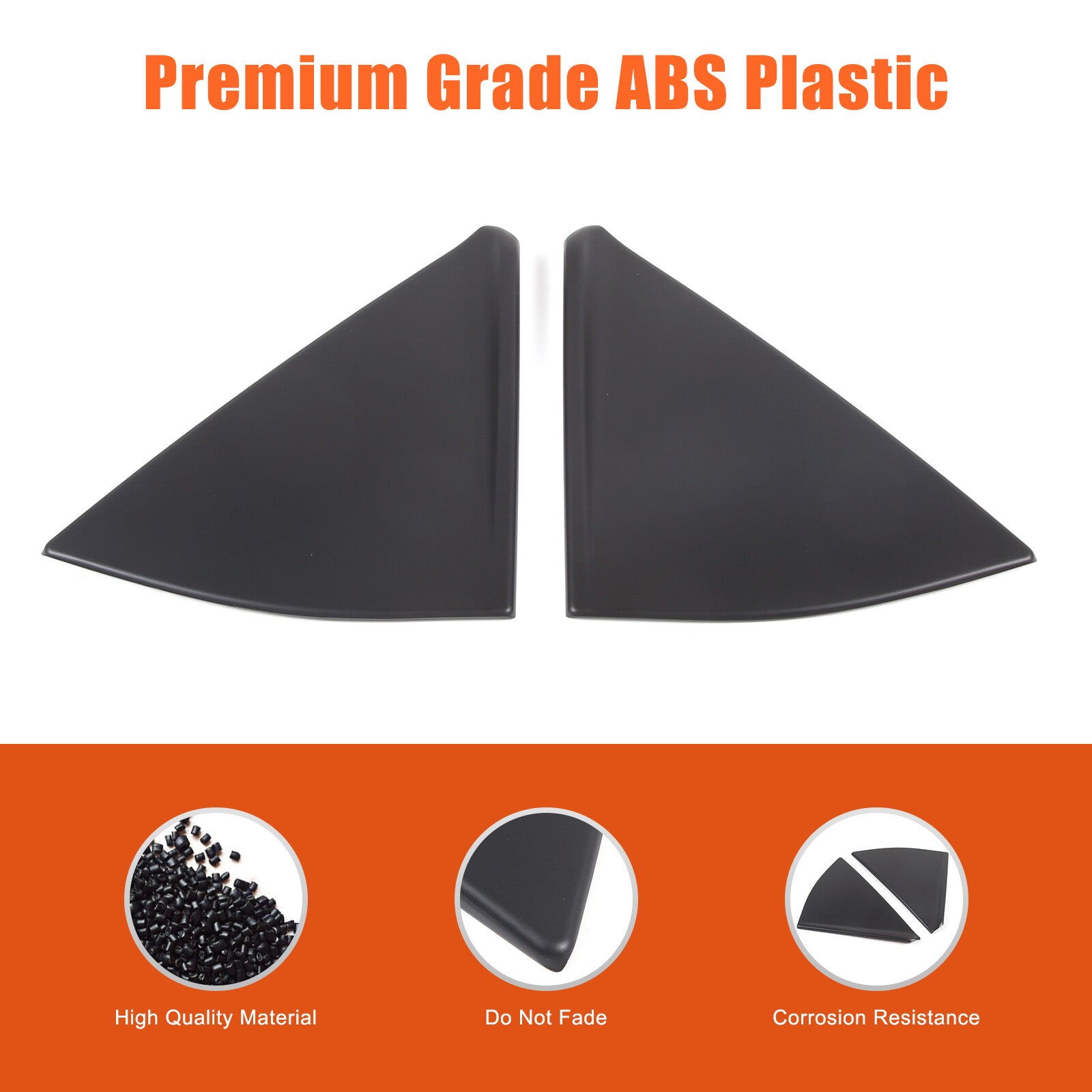 Matte Black Exterior Window B-Pillar Cover Trim for Corvette C8 Convertible 20+