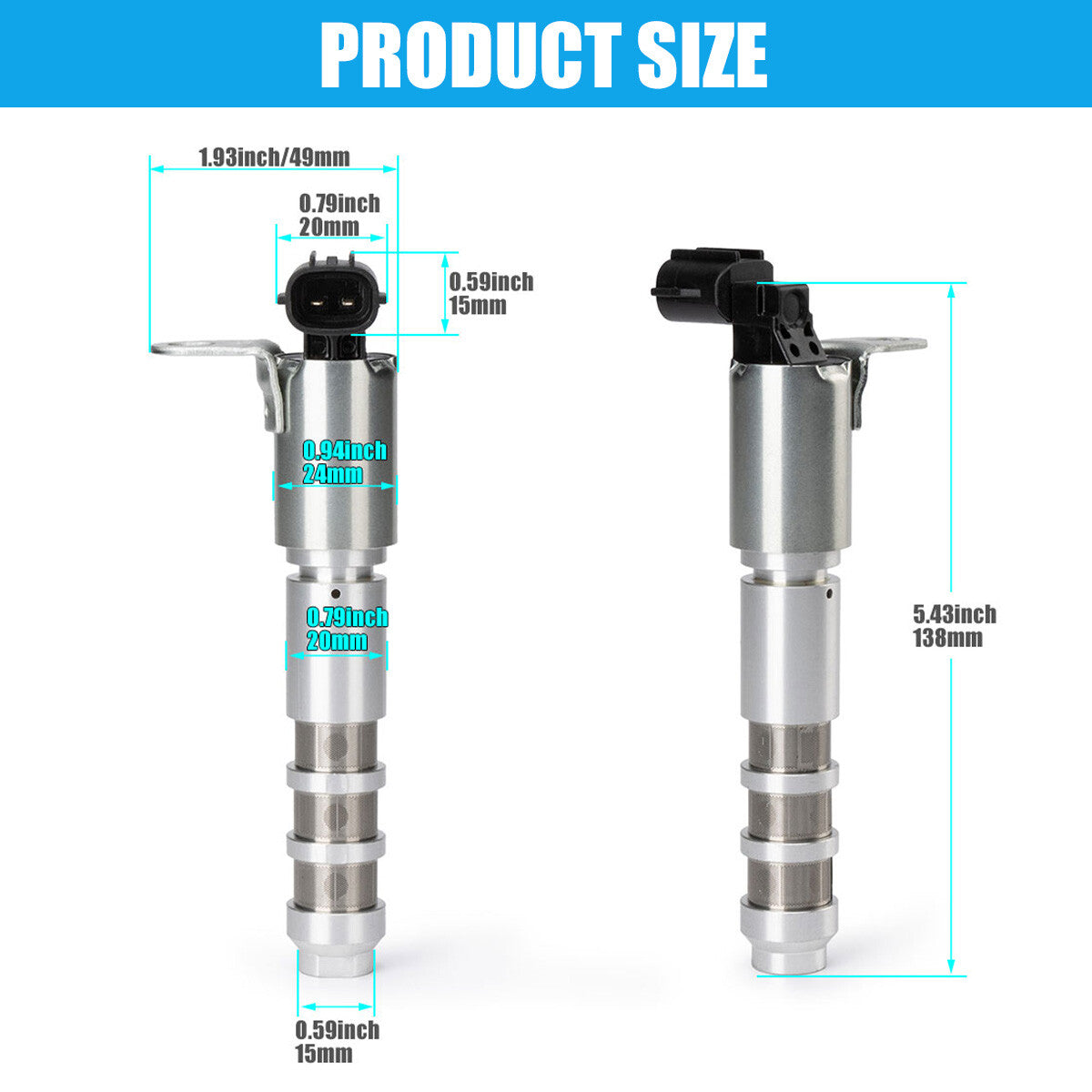2x VVT Camshaft Position Solenoid Valve for Buick for Cadillac for Chevy for GMC 12636175 US