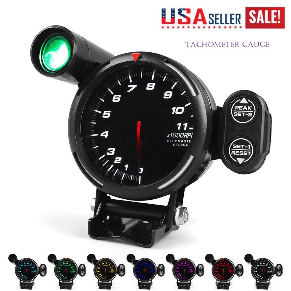 new RPM instrument panel with stepper motor and shift indicator, 3.5-inch 7-color LED car tachometer.