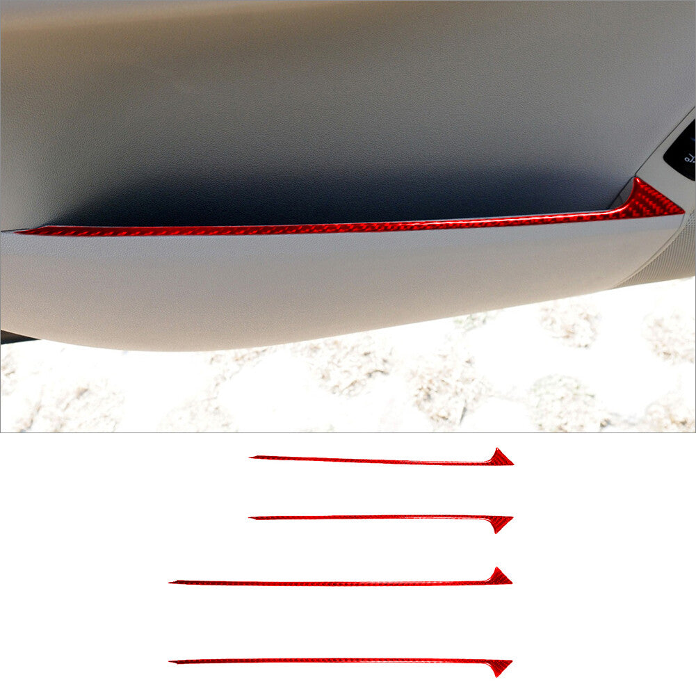 3Pcs Radio Frame Trim Cover Carbon Fiber Type B For Highlander 2008-2013 v