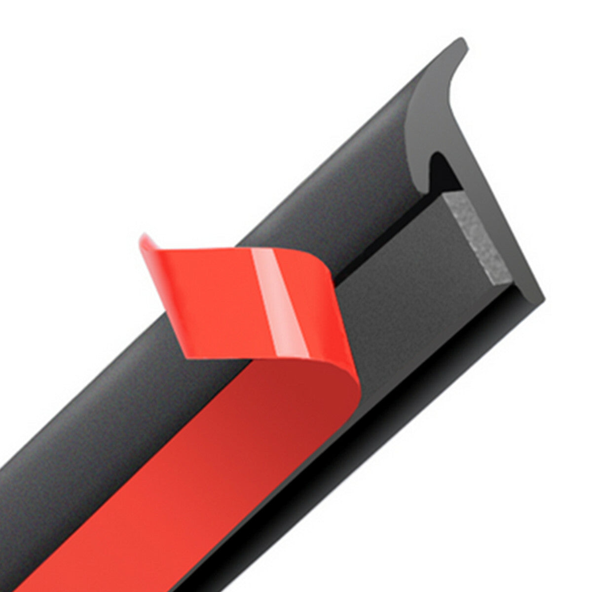 5M Car Rubber Sealing Strip Slanted T-Type Auto Edge Trim Weatherstrip Dustproof