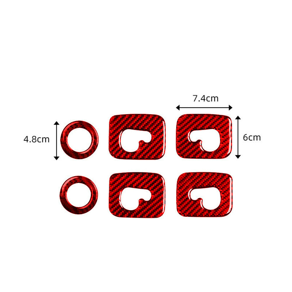 Red Carbon Fiber Interior GPS Navigation Panel Trim Cover for Camry TypeB v