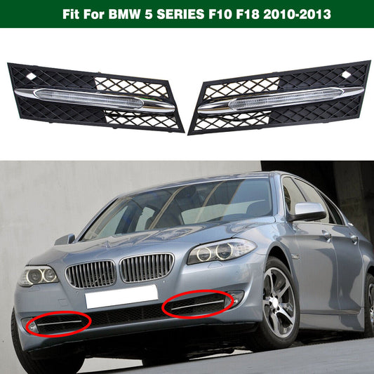 White DRL LED Daytime Running Lights Fog Lamp for BMW 5 Series F10 F18 2010-2013 Q