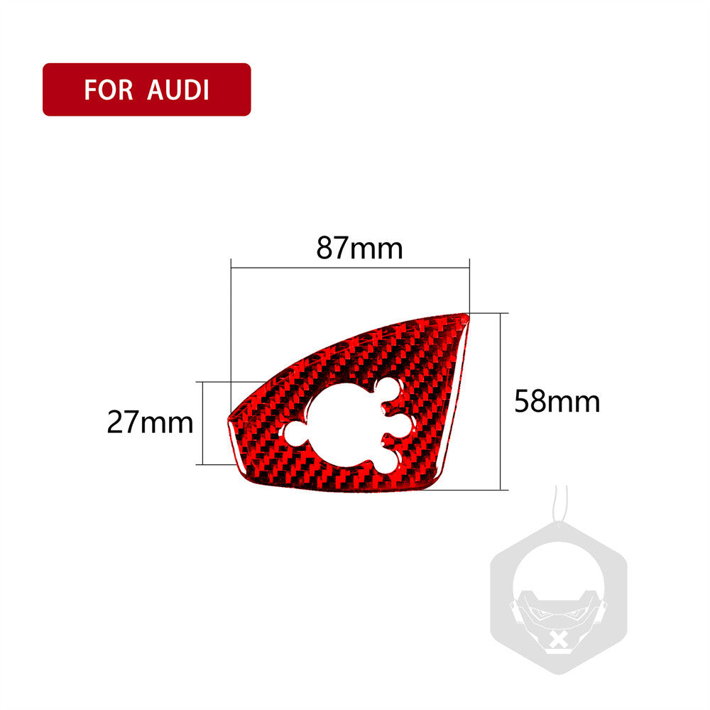 for Audi TT 8n 8J MK123 2008-14 RHD Inner Door Lock Button Trim Red Carbon Fiber