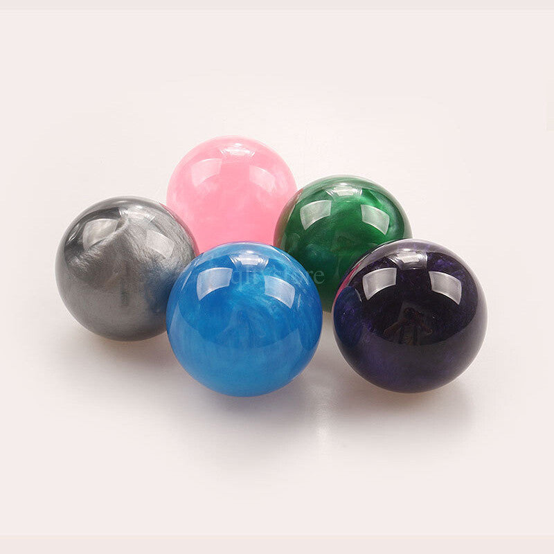 1* Marble Style Round Ball Shift Knob Gear Shifter Head with 3 Adapters Pink Q