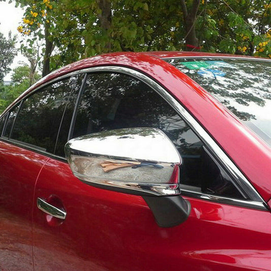 2X for Mazda 6 Atenza 2013-2017 ABS Chrome Side Door Rearview Mirror Cover Trim
